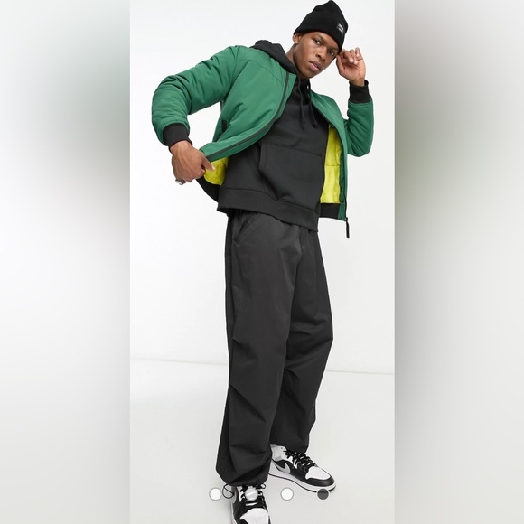 NEW WESC wasted youth logo print bomber jacket in green - Picture 7 of 11